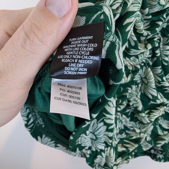 Torrid Stretch Green/White Mesh Shirred Tank, Sz 2x - Picture 5 of 7